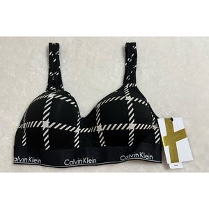 NWT Calvin Klein Lift Bralette Black Multi Size Large